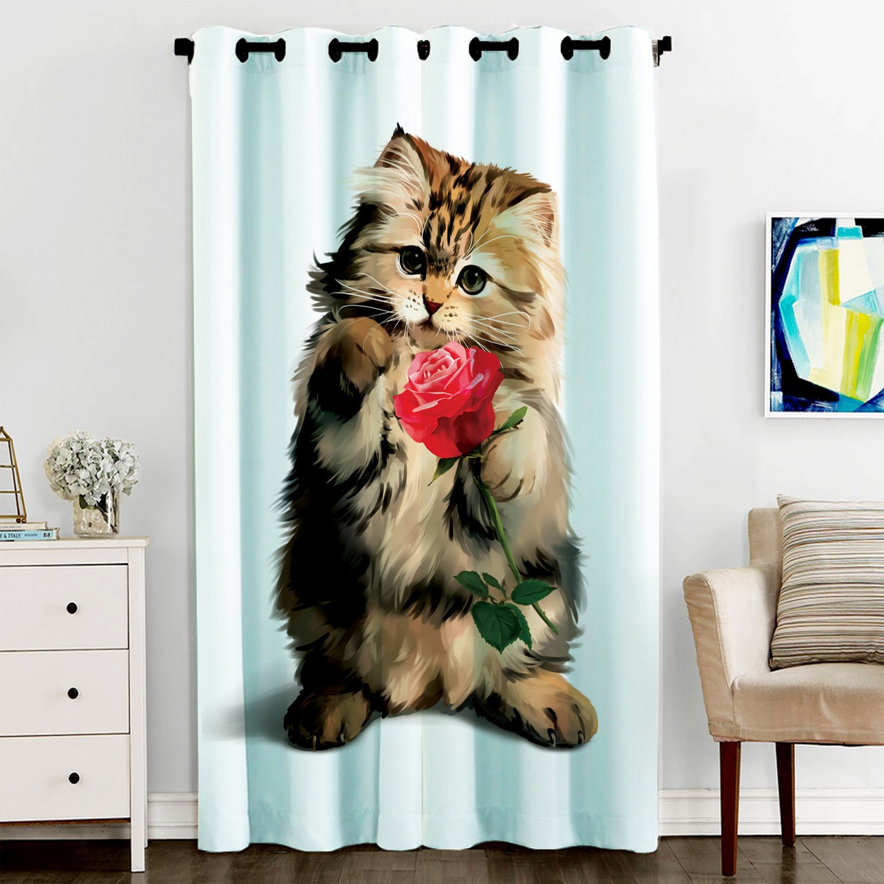 پرده مخمل رنس مدل C3-50043 ارتفاع 290 سانتی متر