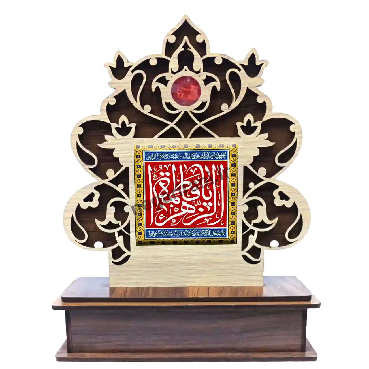 تندیس کاشی گلدار یا فاطمه الزهرا مدل 2C 88