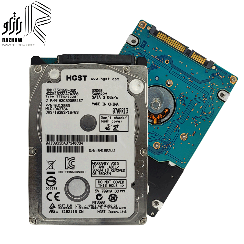 هارد دیسک لپ تاپ برند هیتاچی HGST مدل H2T320854S7 ظرفیت 320 گیگابایت