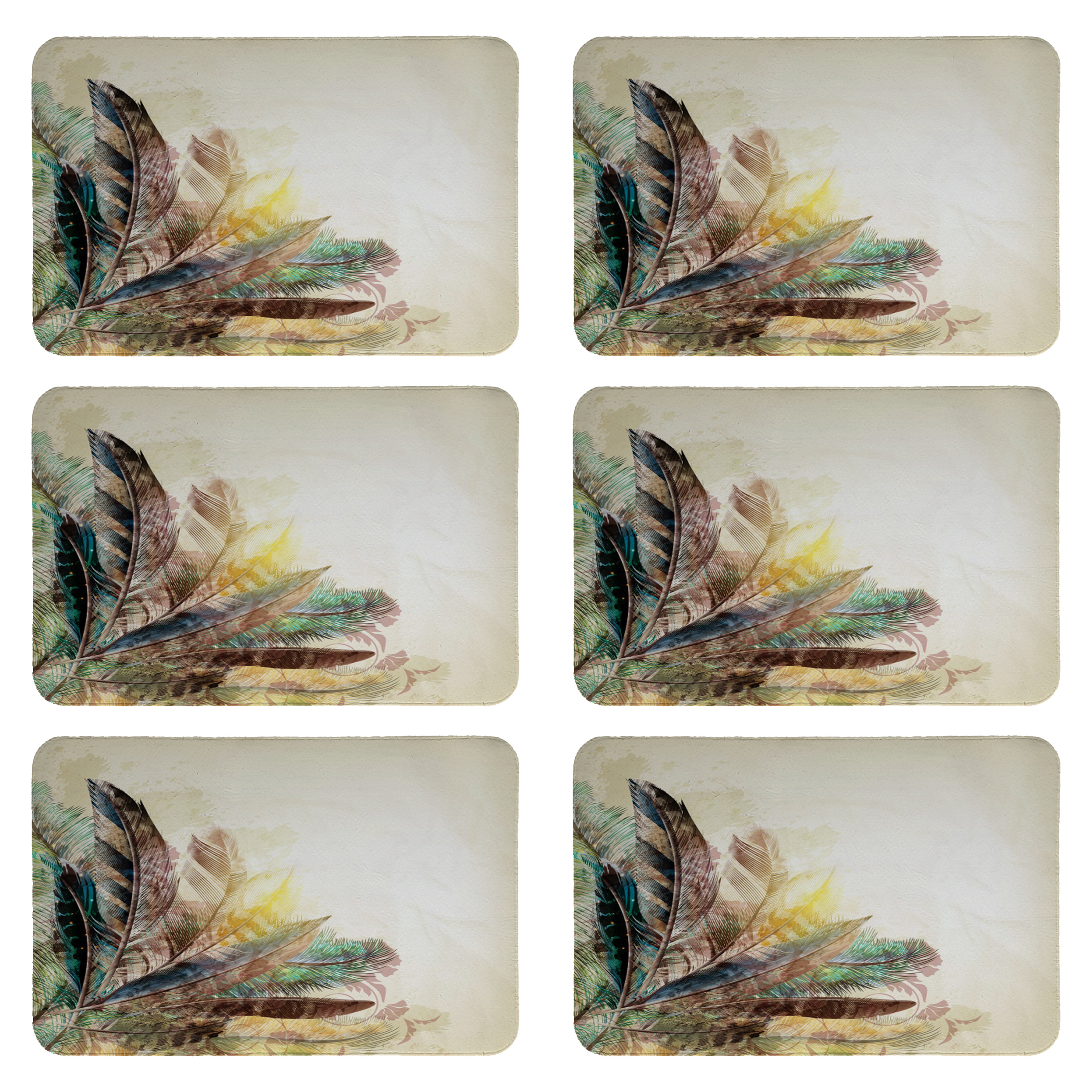 زیربشقابی طرح پر کد 8180 بسته 6 عددی