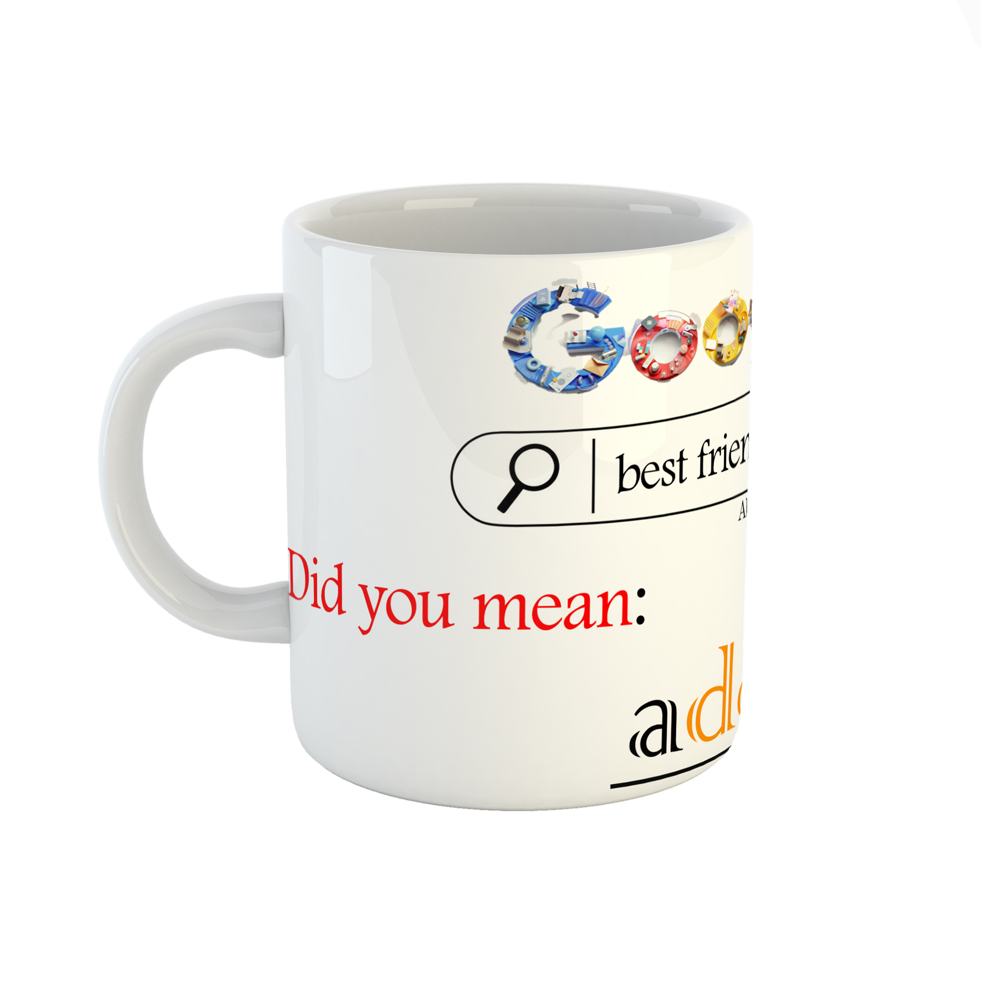 ماگ طرح اسم عادل مدل بهترین دوست