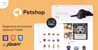 دانلود قالب فروشگاه لوازم حیوانات PetShop برای اپن کارت