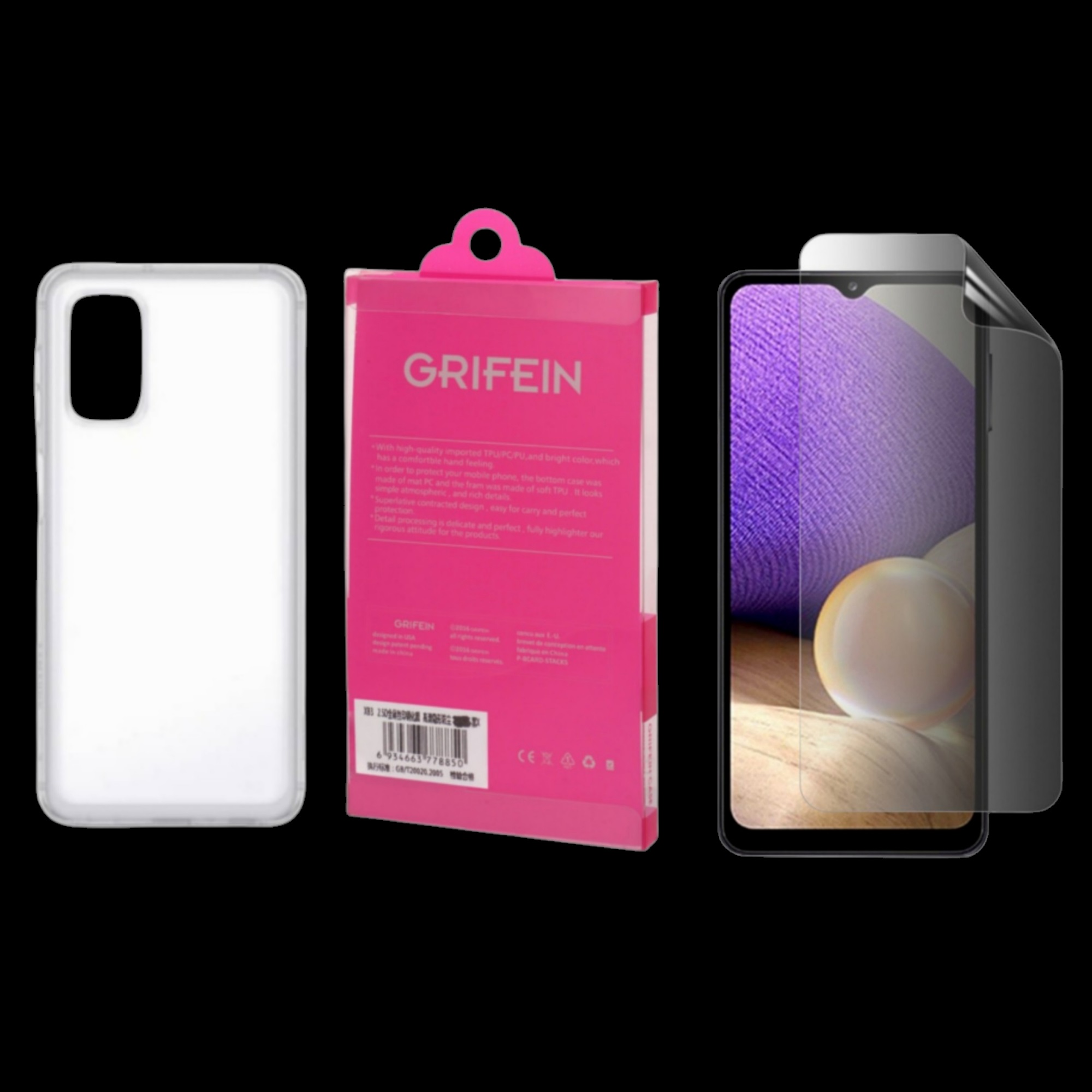 کاور گریفین مدل Simple Transparent مناسب برای گوشی موبایل سامسونگ Galaxy A13 4G به همراه محافظ صفحه نمایش