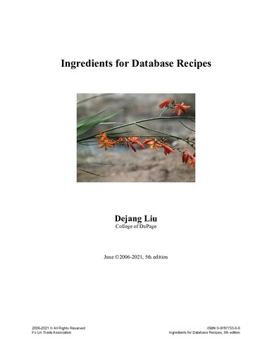 خرید و دانلود نسخه کامل کتاب Ingredients for Database Recipes
