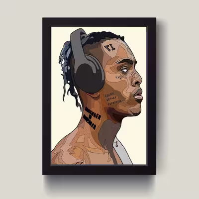 تابلو مدل دکوراتیو تنتاسیون XXXTENTACION کد G10-22