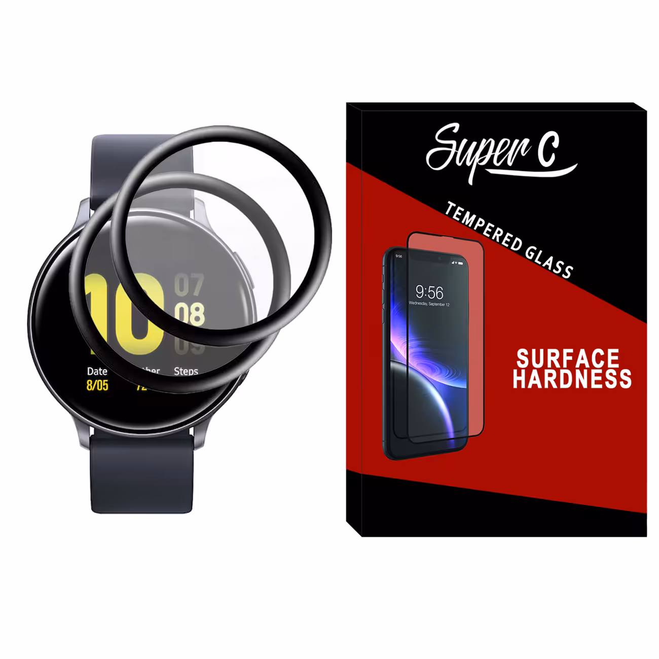 محافظ صفحه نمایش نانو سوپرسی مدل SRC مناسب برای ساعت هوشمند سامسونگ Galaxy Watch Active 44mm بسته دو عددی