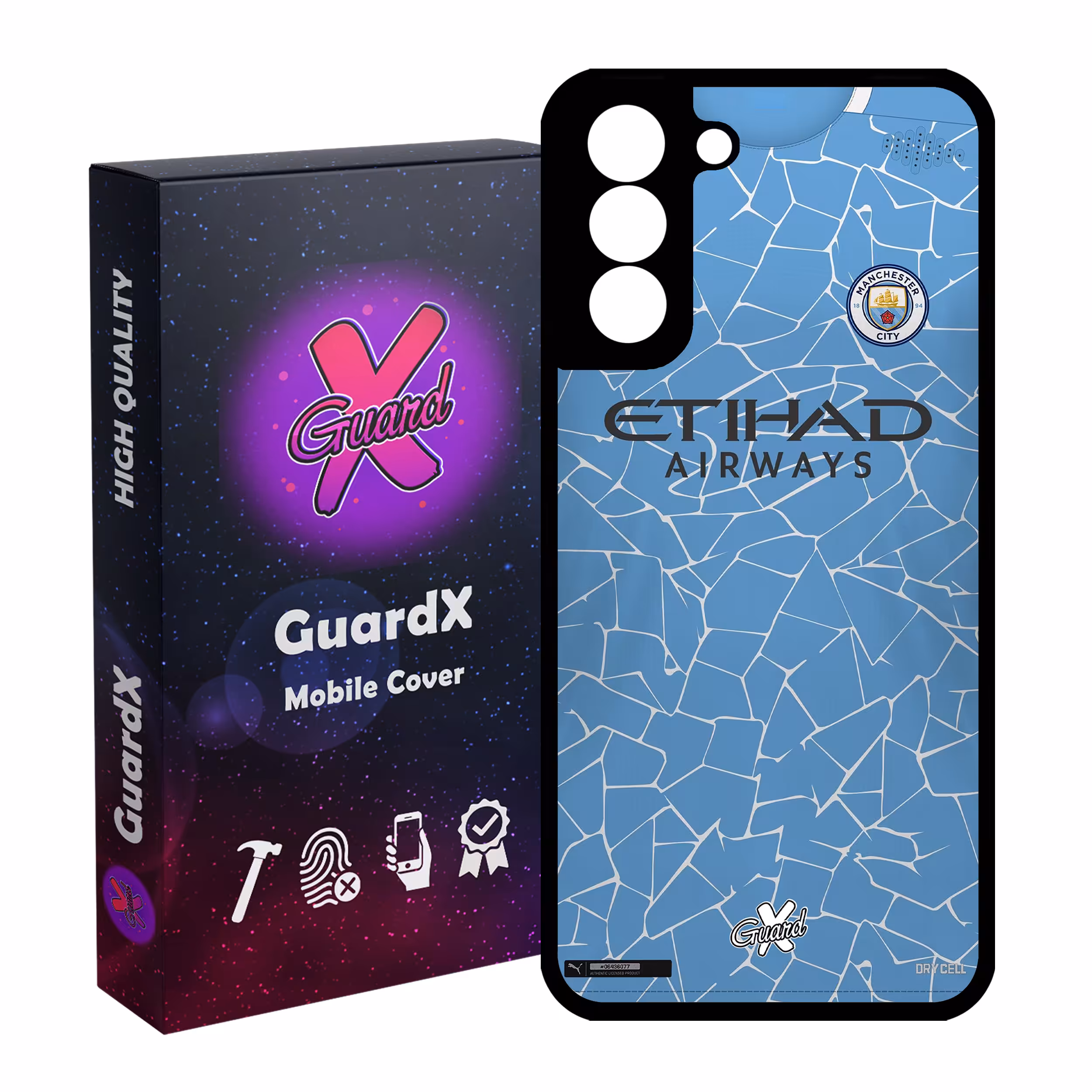 کاور گارد ایکس طرح Manchester City مدل Glass10249 مناسب برای گوشی موبایل سامسونگ Galaxy S21 FE