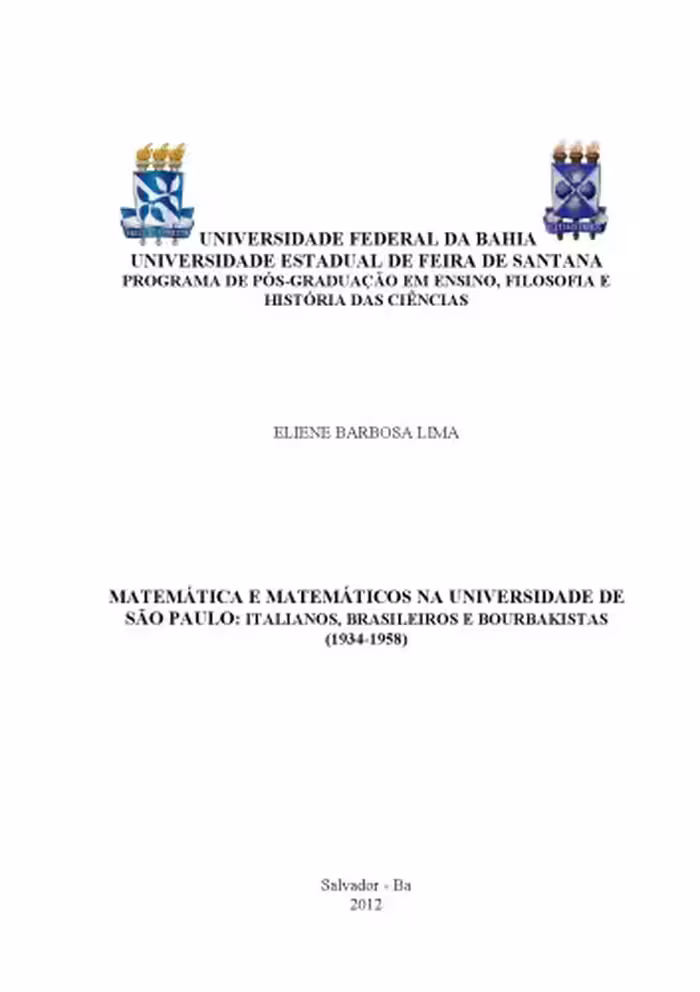 خرید و دانلود نسخه کامل کتاب Matemática e matemáticos na Universidade de São Paulo: italianos, brasileiros e bourbakistas                  (1934-1958)