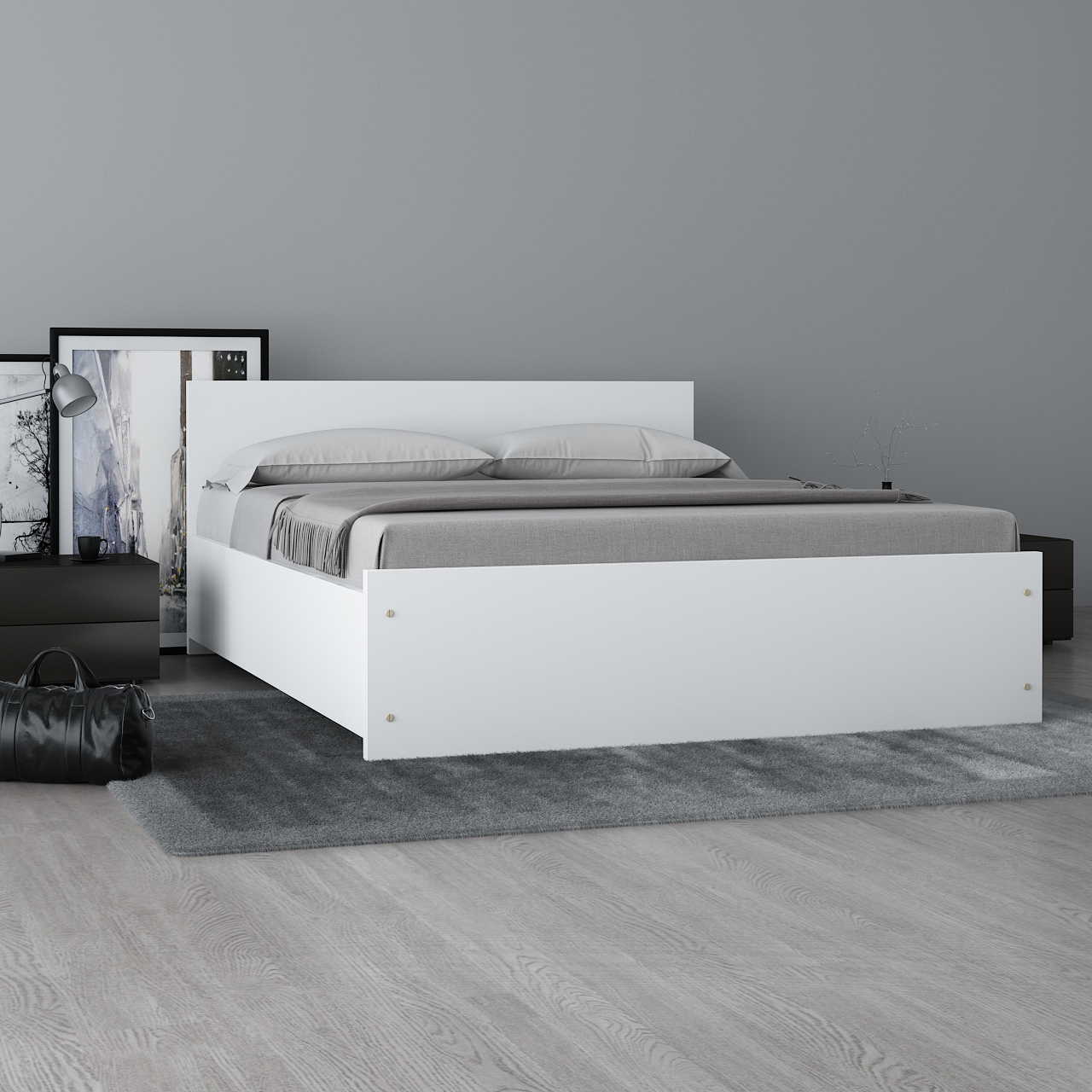 تخت خواب دونفره مدل FH274 سایز 206x160 سانتی متر