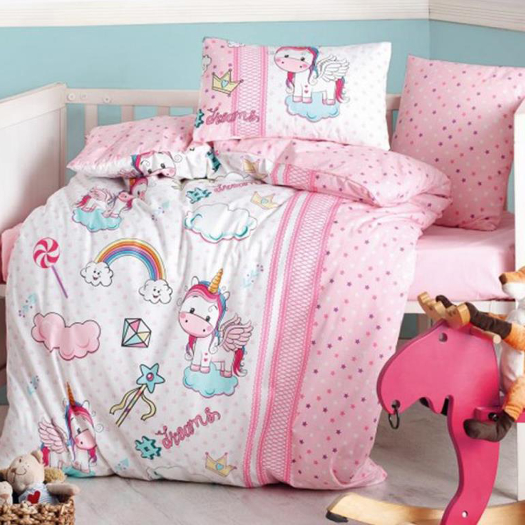 سرویس خواب کاتن باکس مدل Unicorn یک نفره 6 تکه