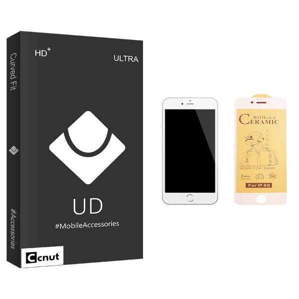 محافظ صفحه نمایش سرامیکی کوکونات مدل UD Black مناسب برای گوشی موبایل اپل iPhone 6 | کالا برتری