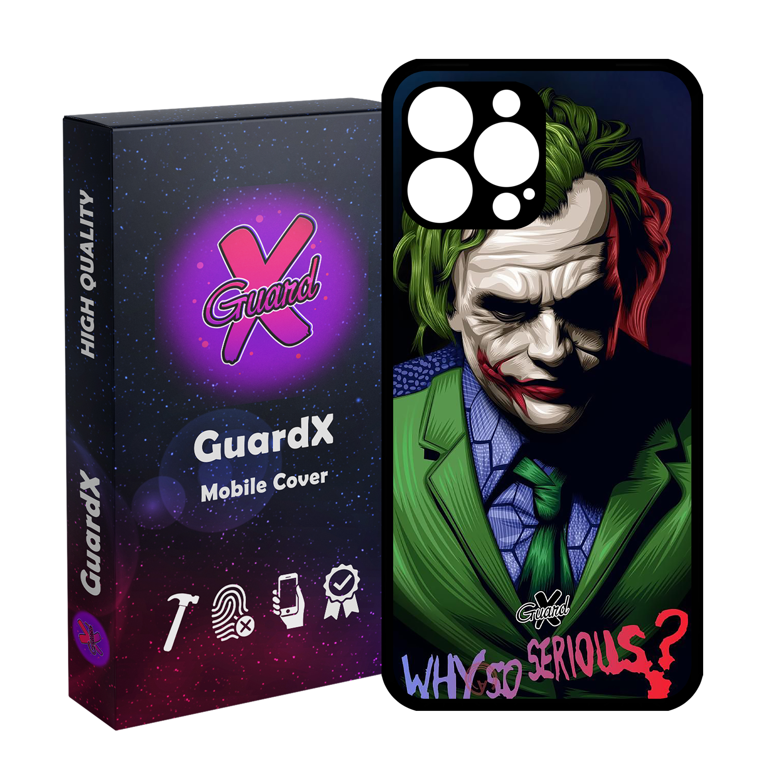 کاور گارد ایکس طرح Joker مدل Glass10187 مناسب برای گوشی موبایل اپل iPhone 12 Pro Max