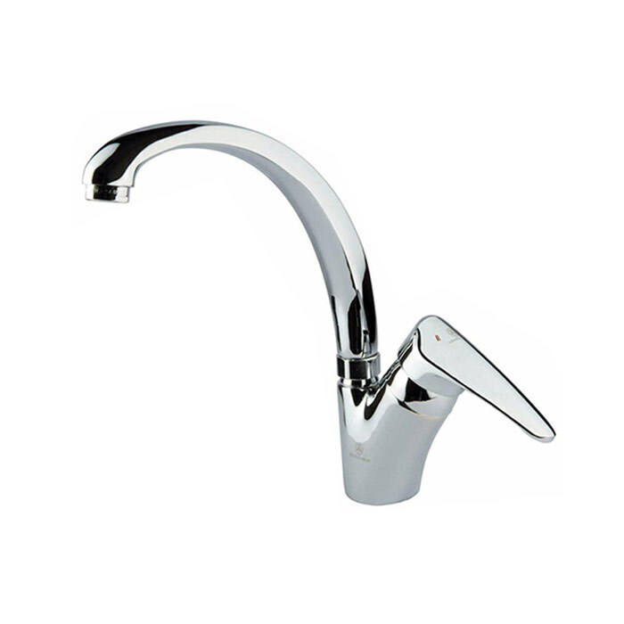 شیر ظرفشویی علم بلند قهرمان مدل ایتالیایی - کروم