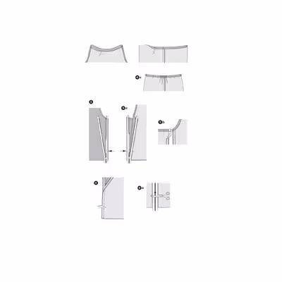 الگو خیاطی تاپ و پیراهن زنانه بوردا استایل کد 6655 سایز 34 تا 44 متد مولر