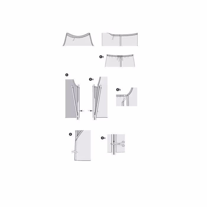 الگو خیاطی تاپ و پیراهن زنانه بوردا استایل کد 6655 سایز 34 تا 44 متد مولر
