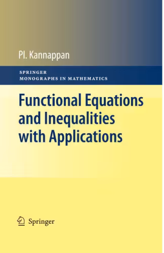 خرید و دانلود نسخه کامل کتاب Functional equations and inequalities with applications