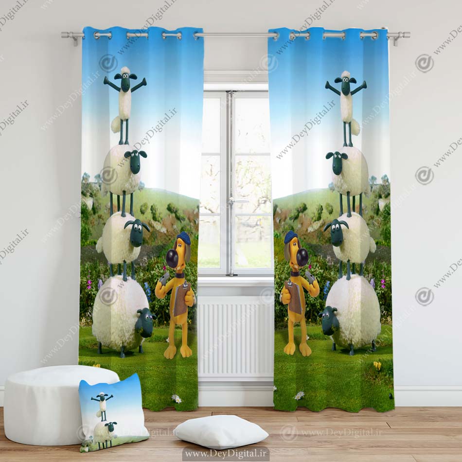 پرده چاپی طرح بره ناقولا PK-2841