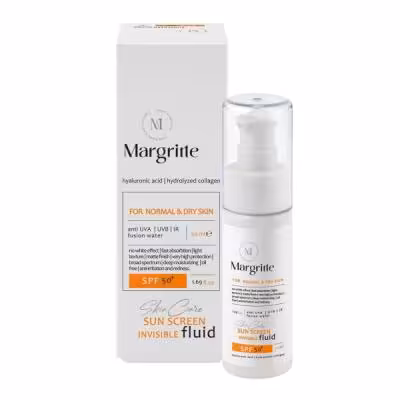 فلوئید ضد آفتاب ساده حجم 50 میلی لیتر SPF50  مارگریت پوست خشک