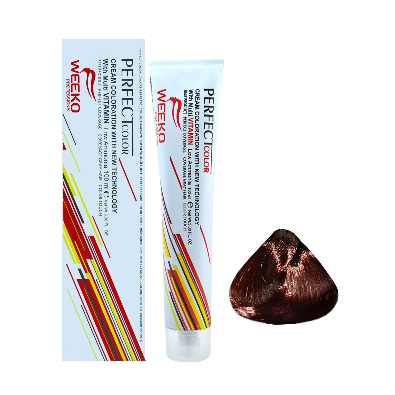 رنگ مو ویکو شماره 4.68 حجم 100 میلی لیتر رنگ ماهگونی