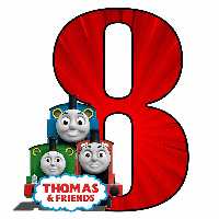 استند رومیزی تولد مدل عدد 8 طرح توماس کد 1441