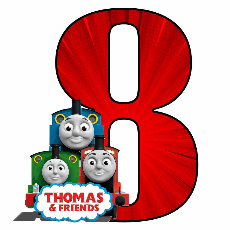 استند رومیزی تولد مدل عدد 8 طرح توماس کد 1441