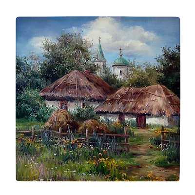  کاشی کارنیلا طرح کلبه های روستایی کد wkk3405