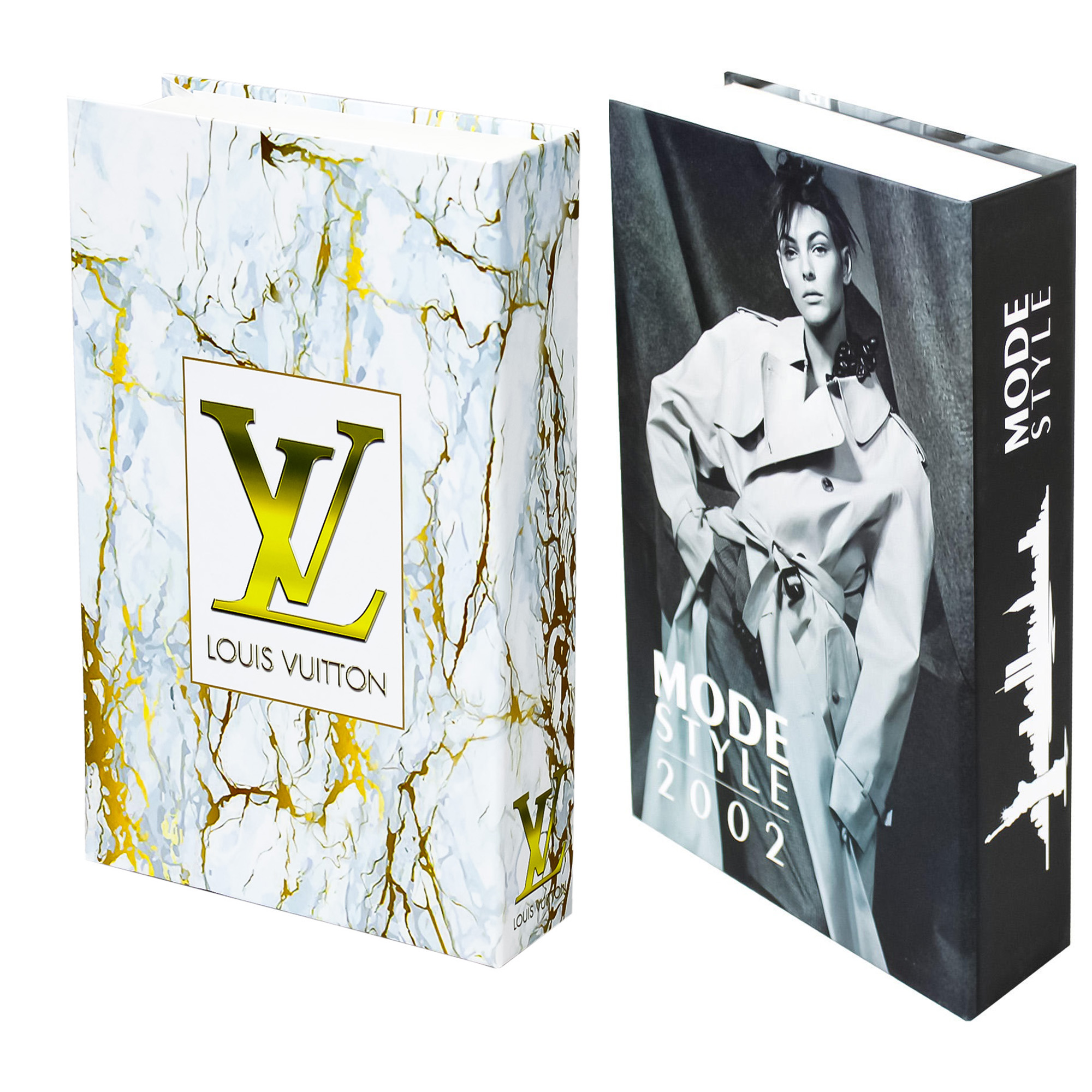 جعبه دکوری مدل کتاب دکوراتیو کد LV MDSTL 2002 مجموعه دو عددی 