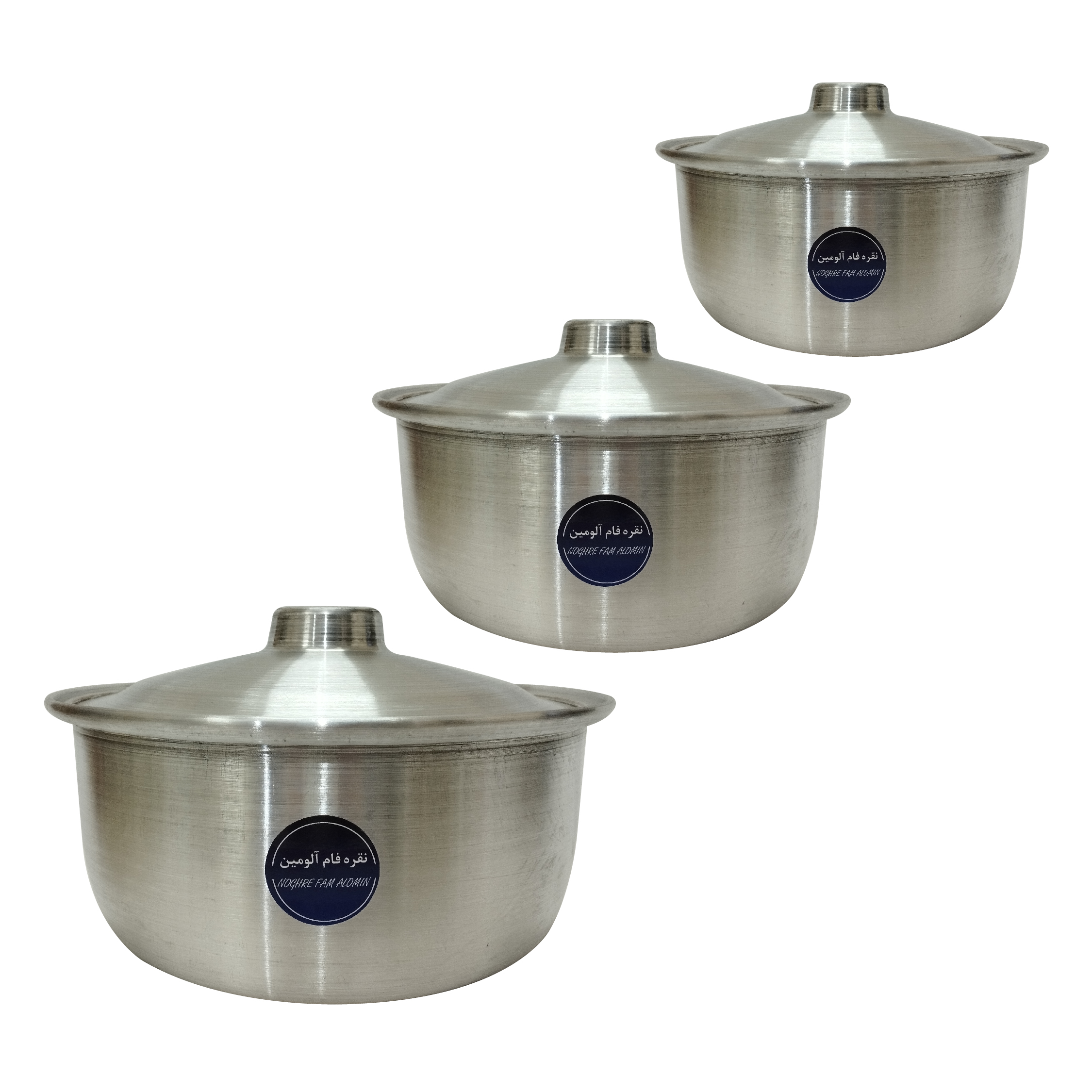 سرویس قابلمه 6 پارچه نقره فام آلومین کد TIK 3