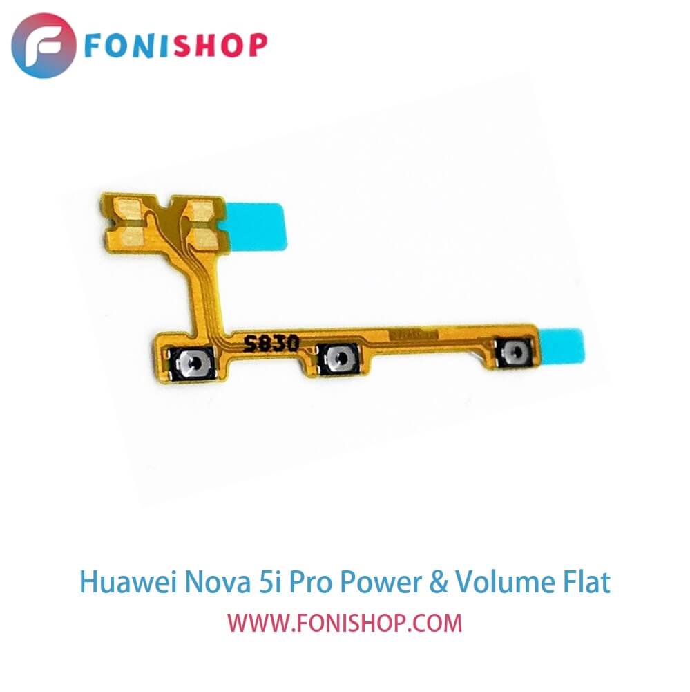 فلت پاور و صدا گوشی هوآوی نوا 5آی پرو Huawei Nova 5i Pro