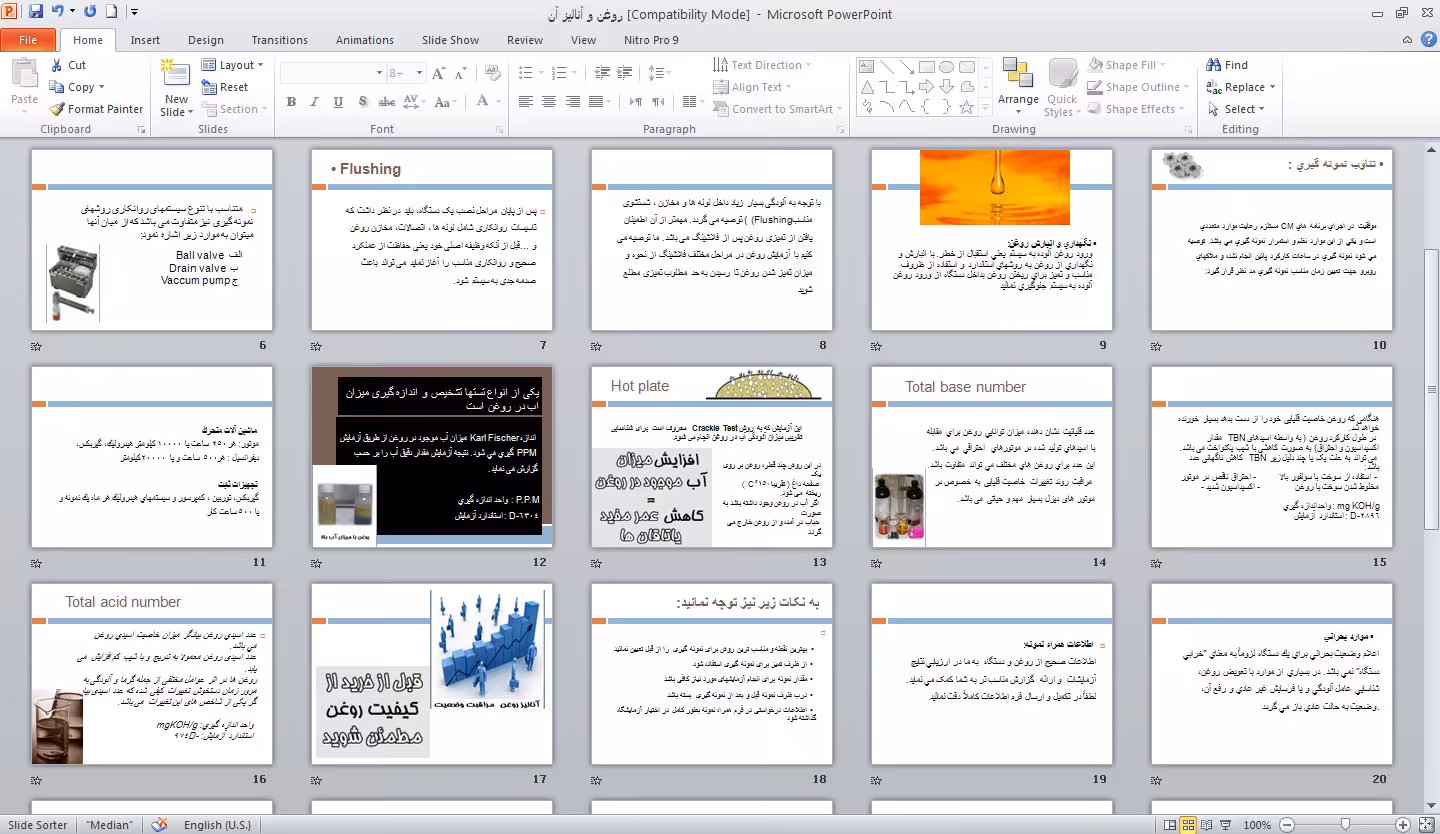 دانلود پاورپوينت بررسی آناليز روغن