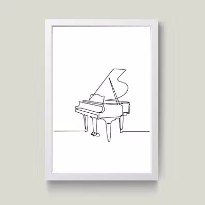 تابلو مدل پیانو Piano کد m2585-w