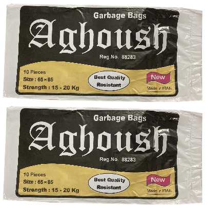 کیسه زباله آغوش مدل ضخیم 6585 دو بسته 10 عددی