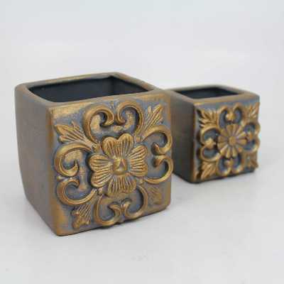 گلدان مدل CUBE مجموعه 2 عددی