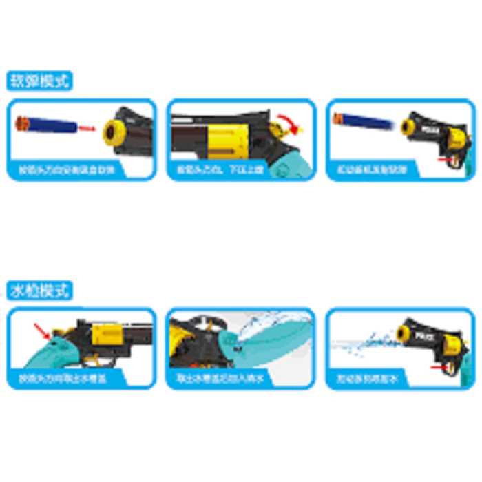 تفنگ بازی مدل POLICE کد 69 مجموعه 4 عددی