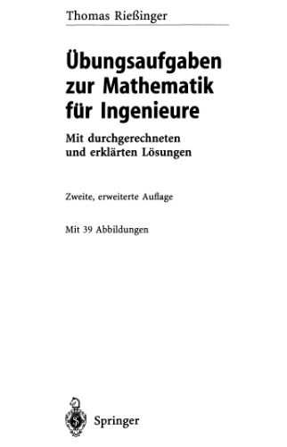 خرید و دانلود نسخه کامل کتاب Uebungsaufgaben zur Mathematik fuer Ingenieure