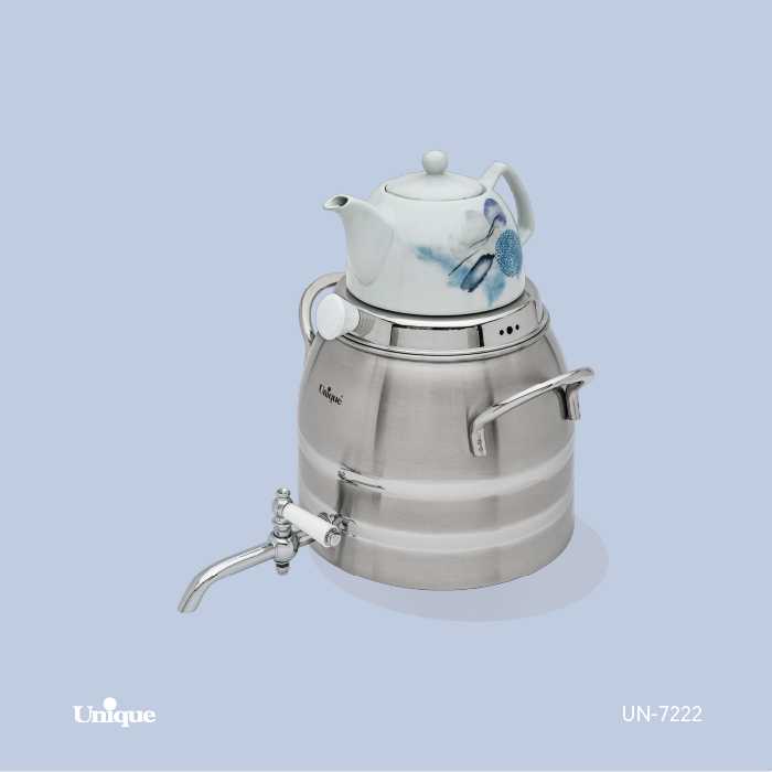 کتری و قوری 6 لیتر استیل یونیک کد 7222