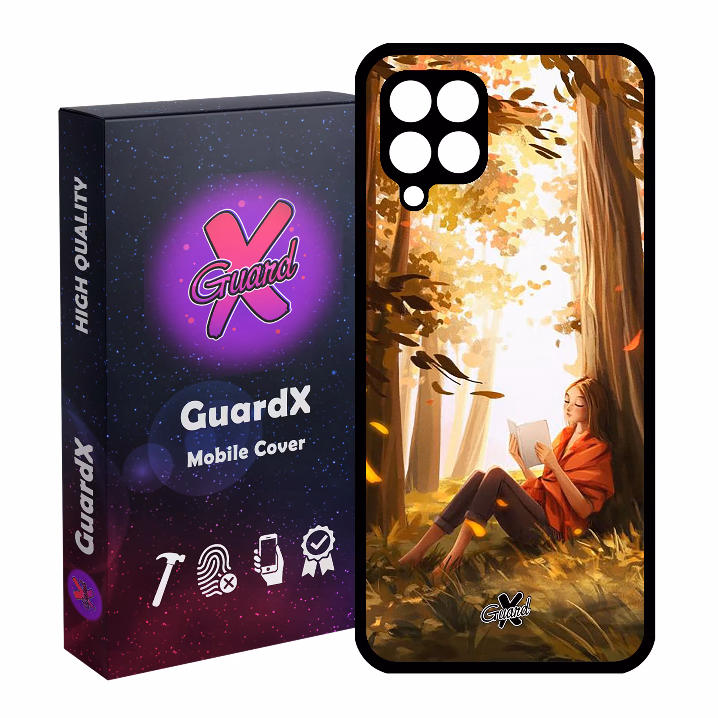 کاور گارد ایکس طرح دختر مدل Glass10276 مناسب برای گوشی موبایل سامسونگ Galaxy A12