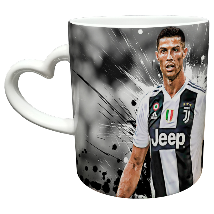 ماگ مدل دسته قلبی طرح رونالدو کد 106