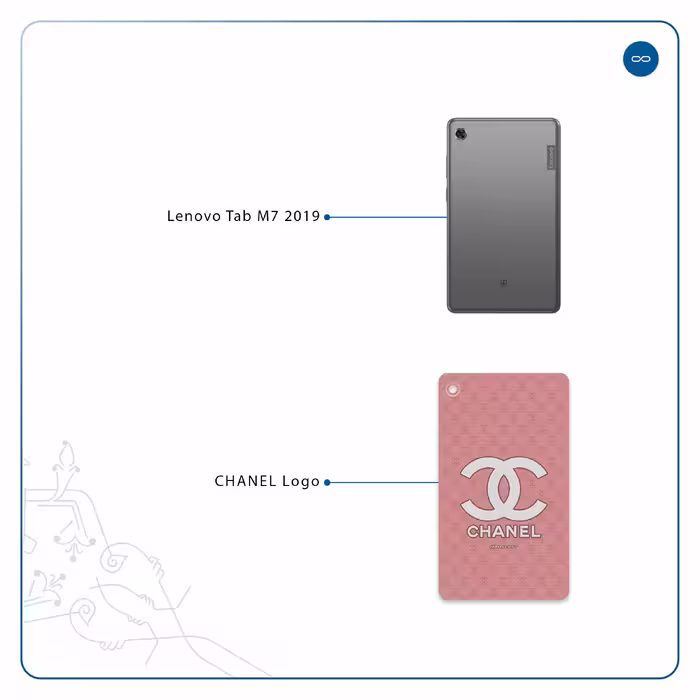 برچسب پوششی ماهوت مدل CHANEL-Logo مناسب برای تبلت لنوو Tab M7 2019