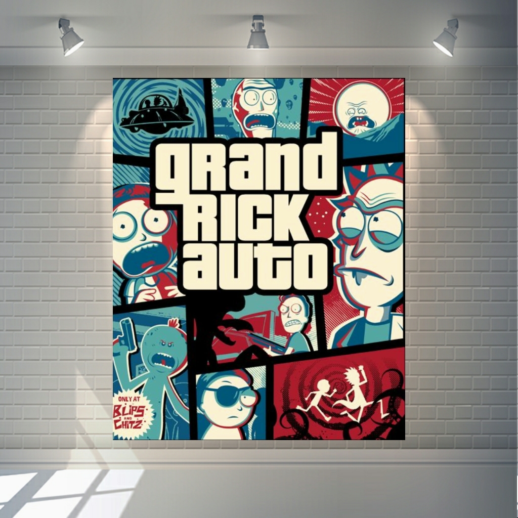 تابلو بوم طرح ریک مورتی مدل GRAND کد SDB8705