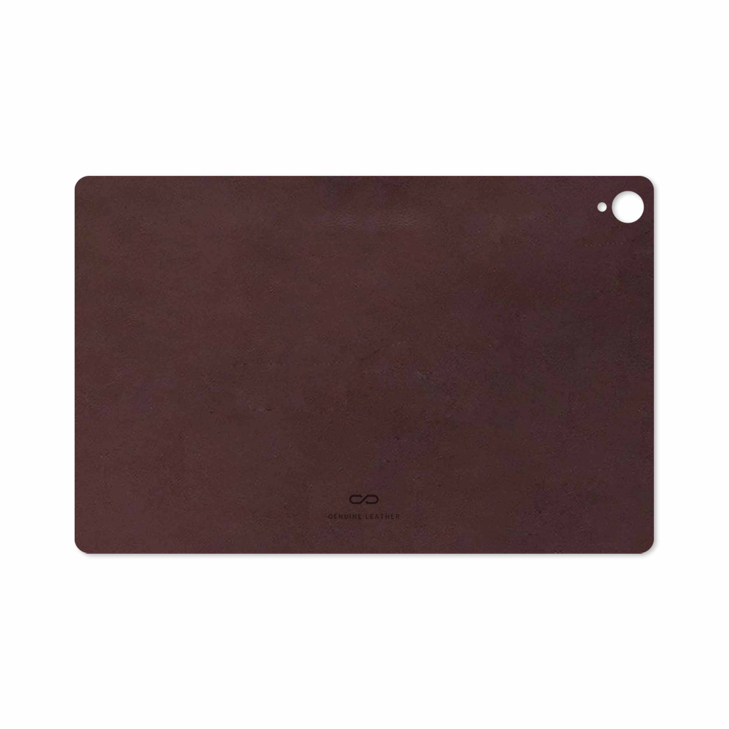 برچسب پوششی ماهوت مدل Matte-Dark-Brown-Leather مناسب برای تبلت هوآوی Mediapad M6 10.8 2019