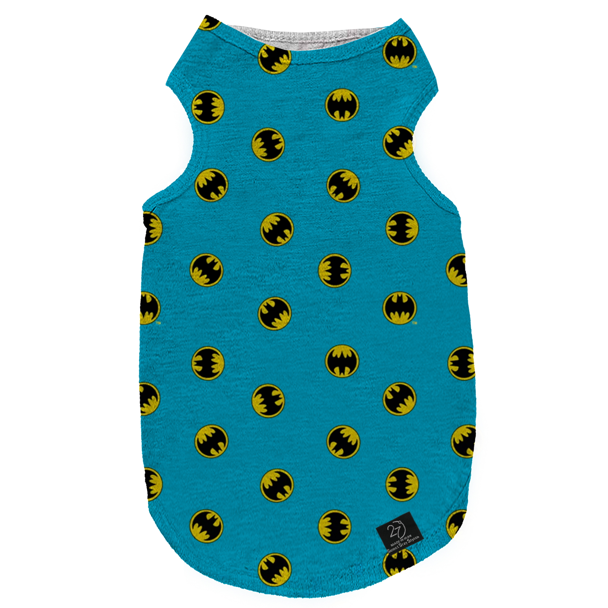 لباس سگ و گربه 27 طرح Batman Pattern Blue کد MH557 سایز XL