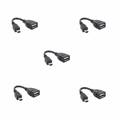 مبدل OTG Mini USB -B مدل Sk07 بسته 5 عددی