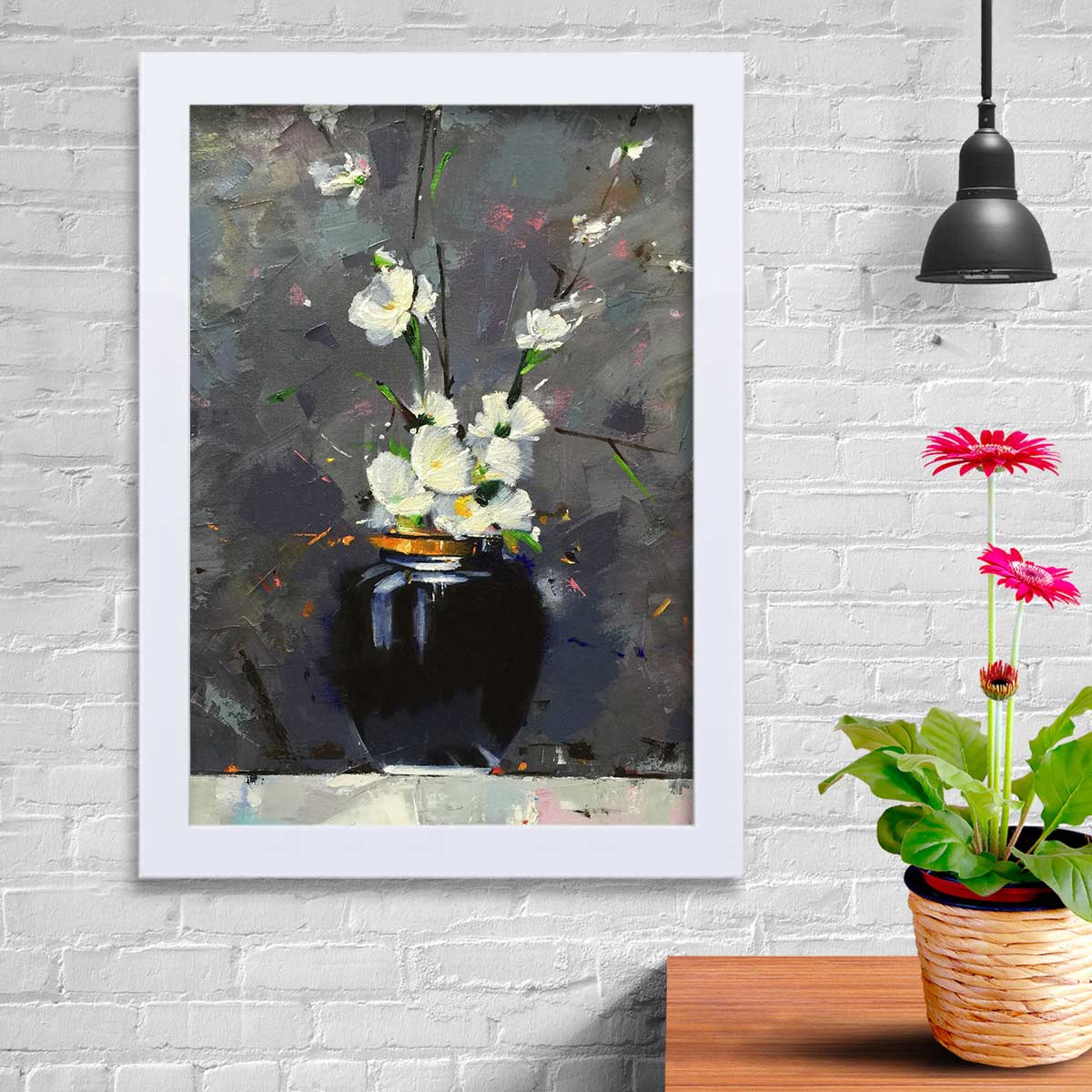 تابلو گالری استاربوی طرح گل مدل هنری KL132