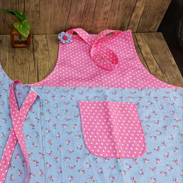 پیشبند ساده جیب دار  سه لایه  پارچه کتان نخ 