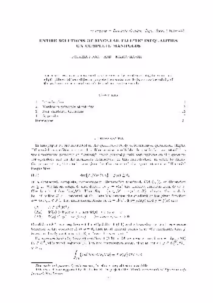 خرید و دانلود نسخه کامل کتاب Entire solutions of singular elliptic inequalities on complete manifolds