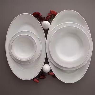 سرویس غذاخوری 74 پارچه چینی زرین ایران مدل ایتالیا کلارا درجه عالی