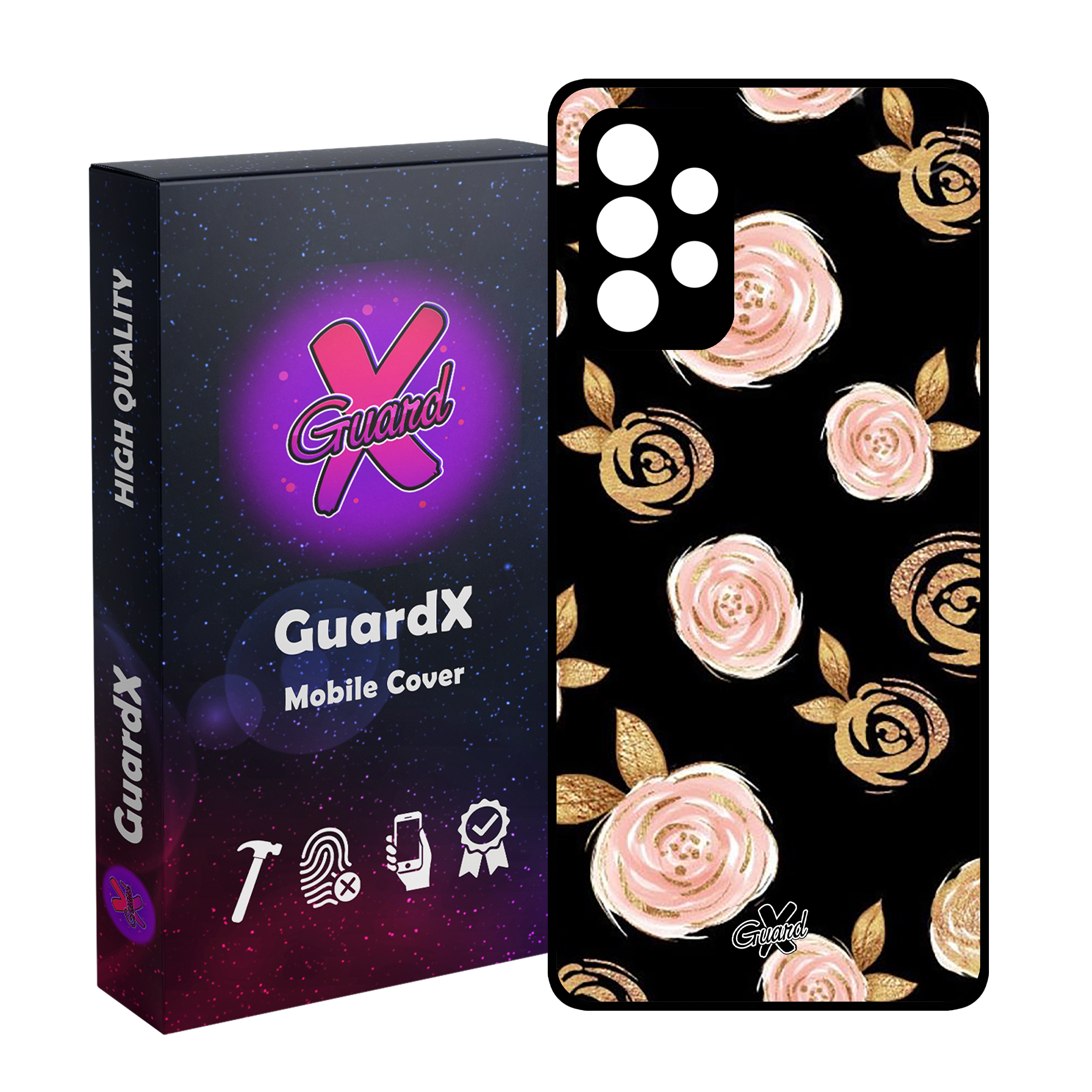 کاور گارد ایکس طرح Flower مدل Glass10105 مناسب برای گوشی موبایل سامسونگ Galaxy A72