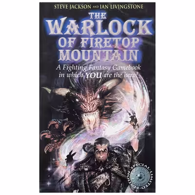 كتاب The Warlock of Firetop Mountain اثر Steve Jackson انتشارات Gardners 