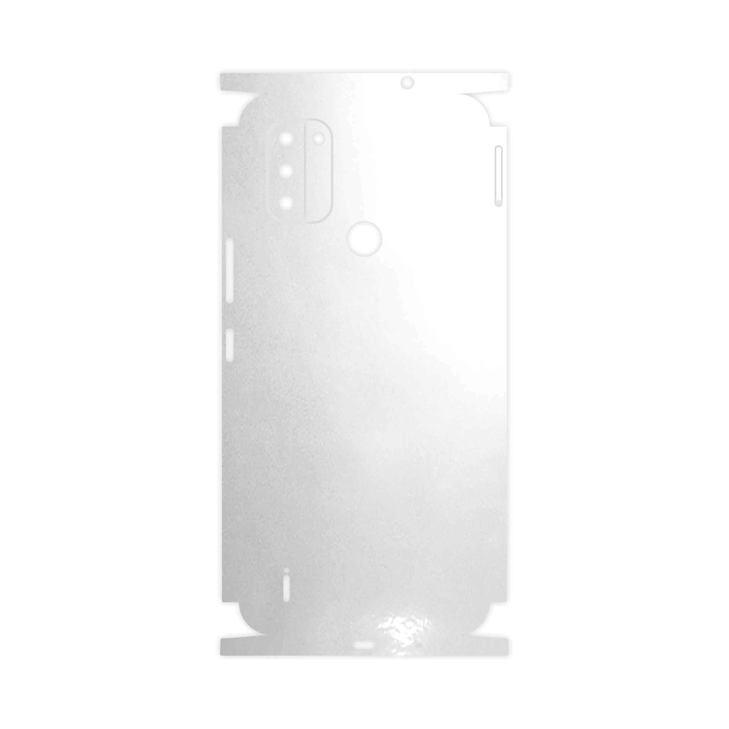 برچسب پوششی ماهوت مدل Metallic-White-FullSkin مناسب برای گوشی موبایل نوکیا C31